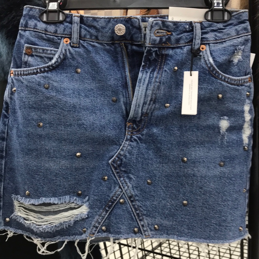 TOP SHOP MOTO jean skirt